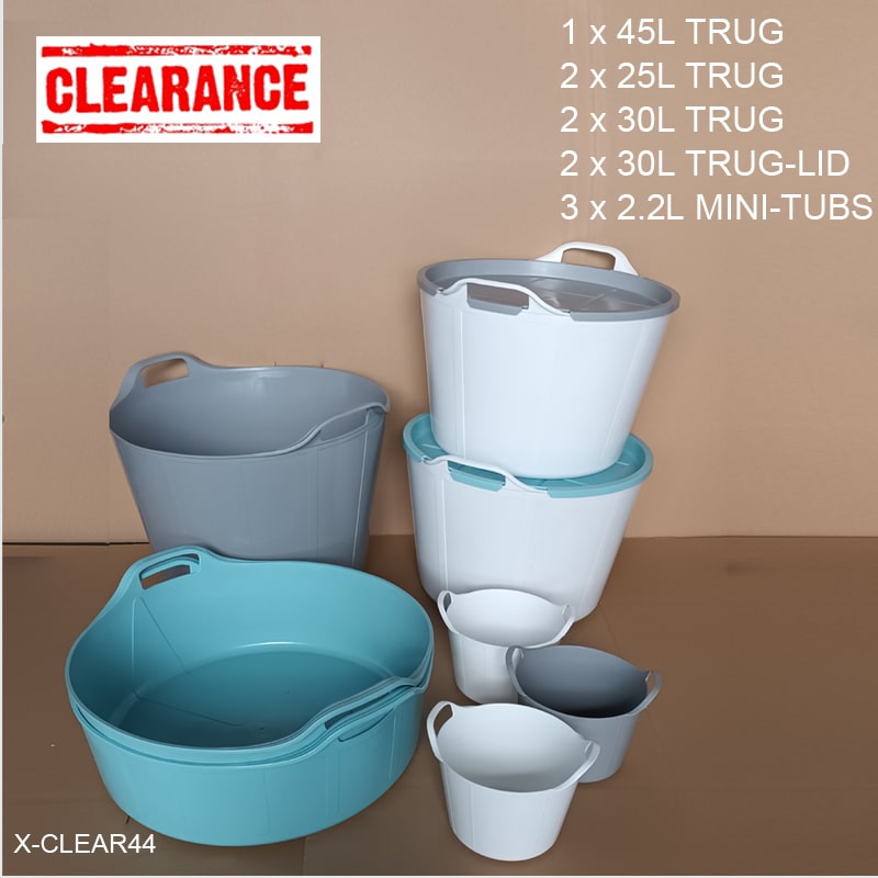 Assorted Mix of 8 x Rainbow Trugs and 2 Trug-Lid (Slight Seconds)